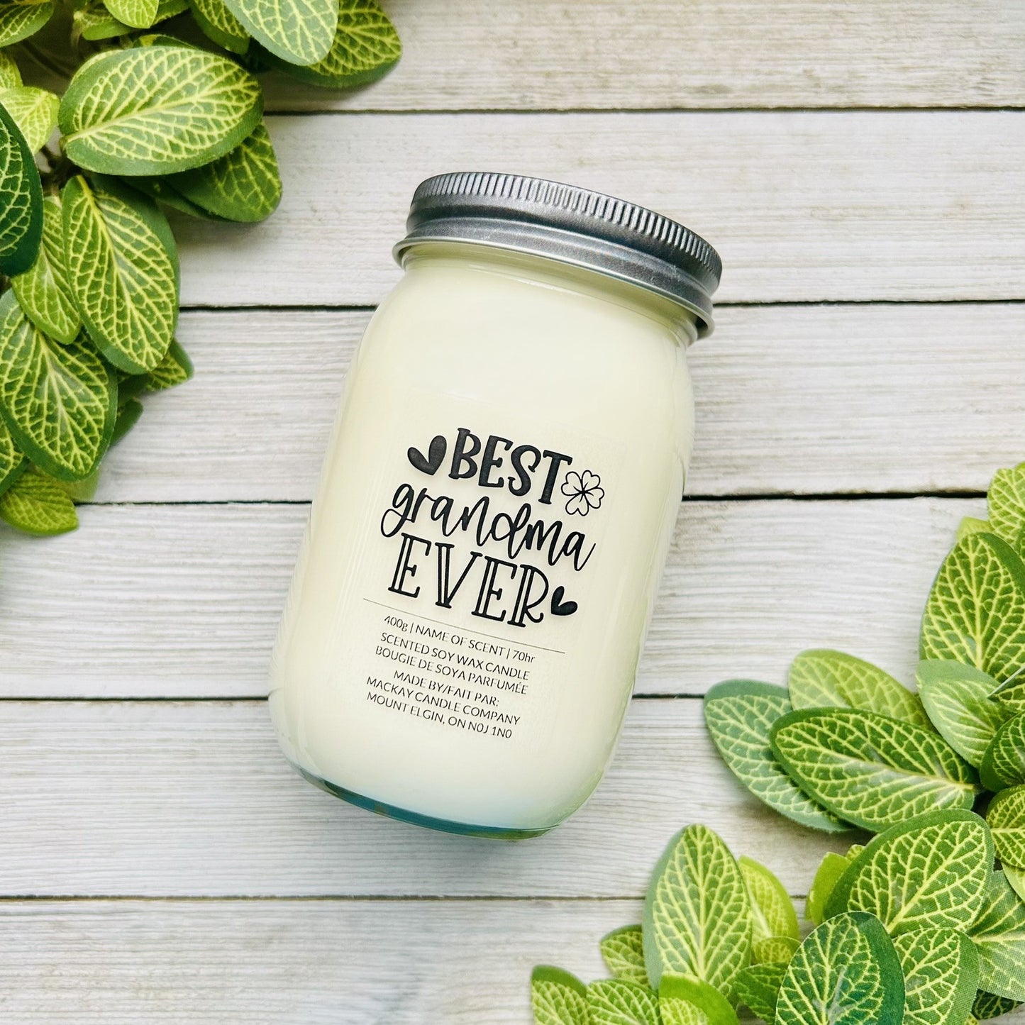 'BEST grandma EVER' Saying Candle (Mason Jar)