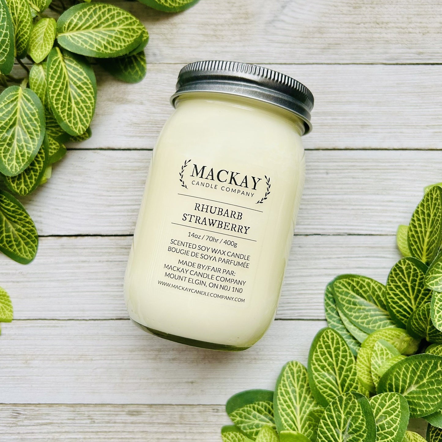 Rhubarb Strawberry Large Mason Jar