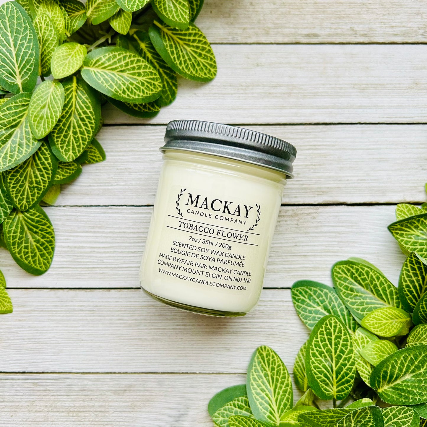 Tobacco Flower Small Mason Jar