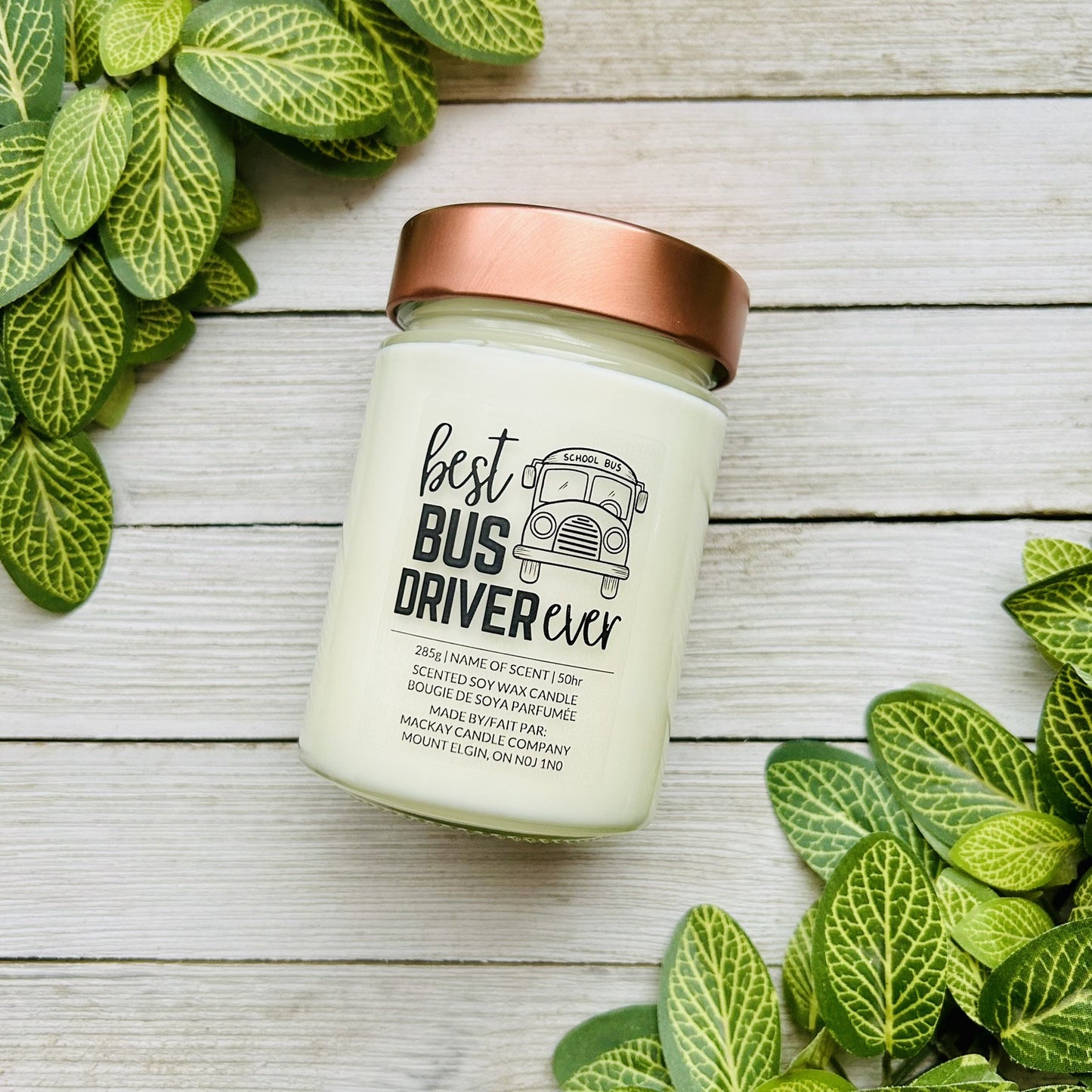 'Best Bus Driver Ever' Sayings Candle (Library Jar)