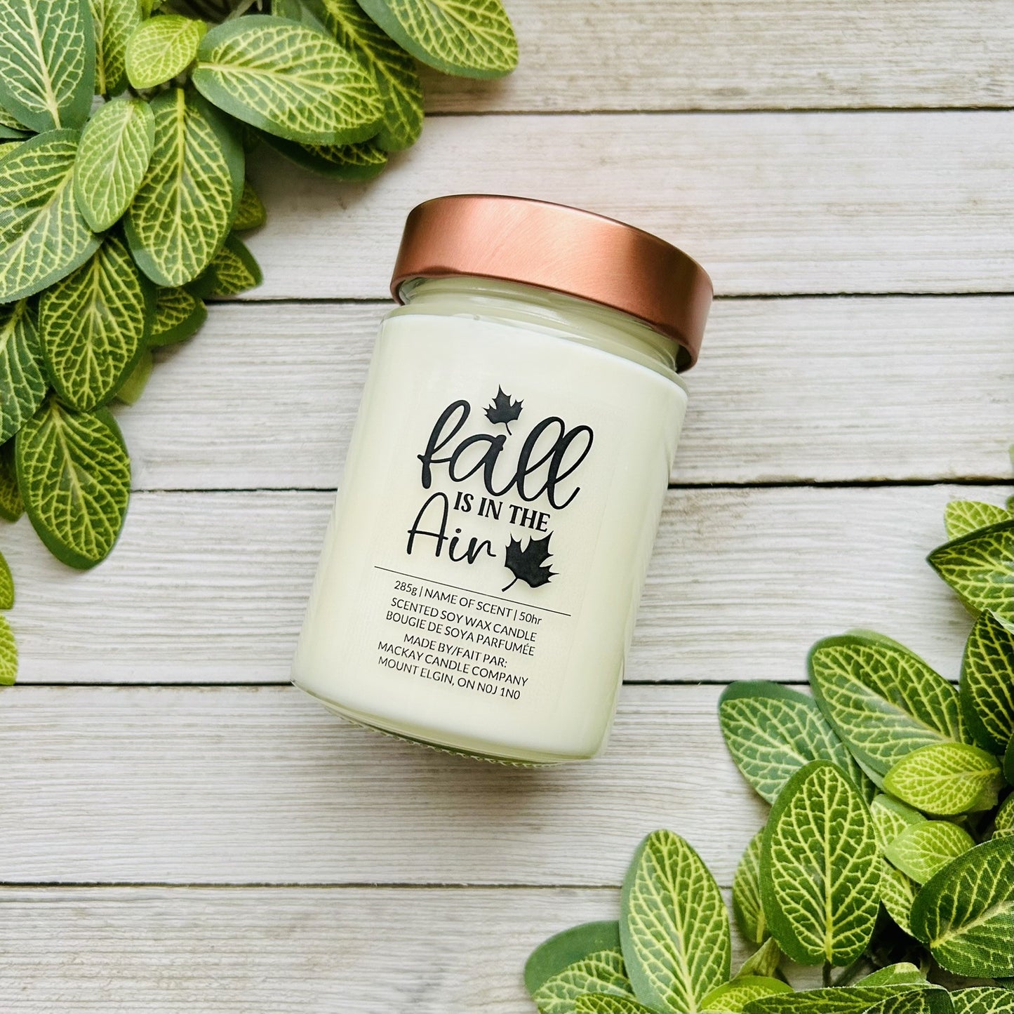 'Fall Is In The Air' Saying Candle (Library Jar)