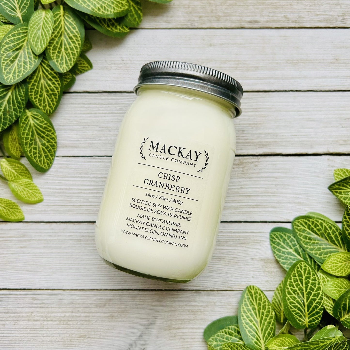 Crisp Cranberry Large Mason Jar