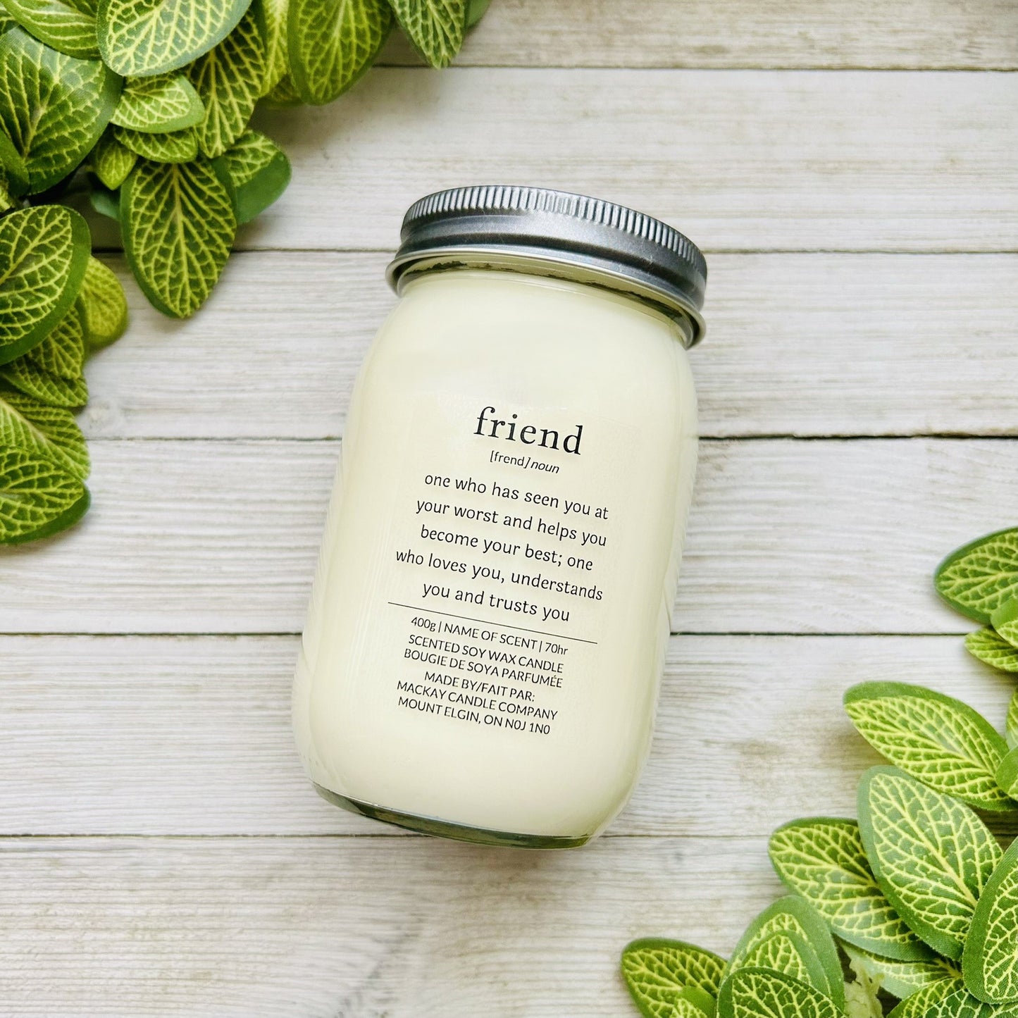 'friend' Definition Candle (Mason Jar)