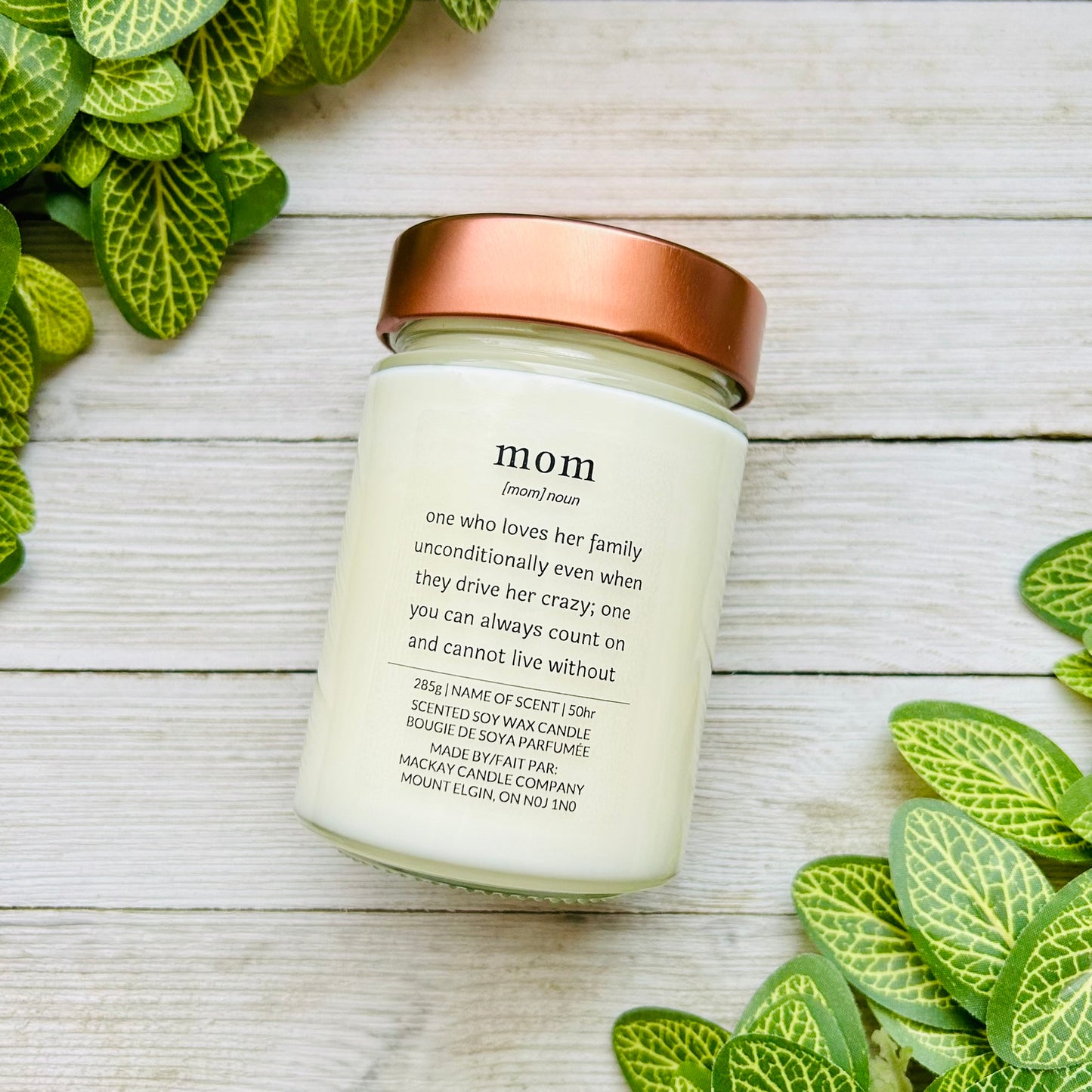 'mom' Definition Candle (Library Jar)