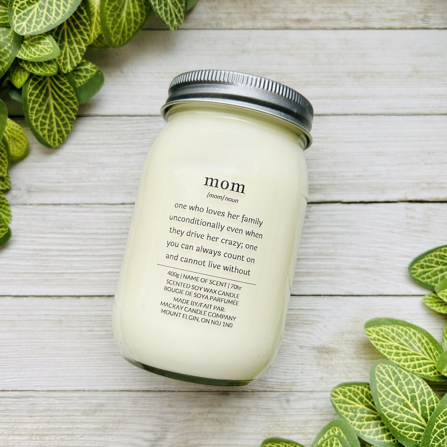'mom' Definition Candle (Mason Jar)