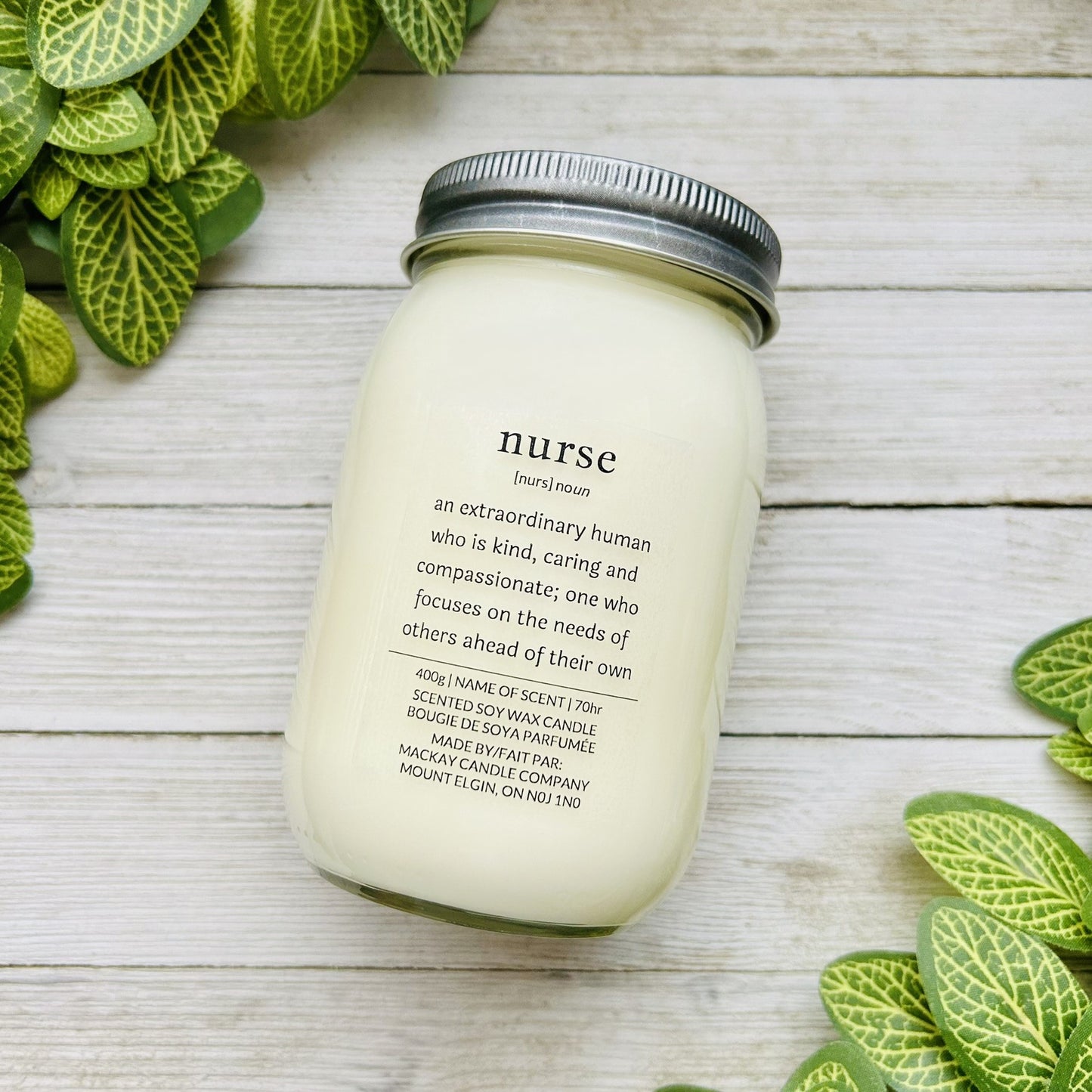 'nurse' Definition Candle (Mason Jar)