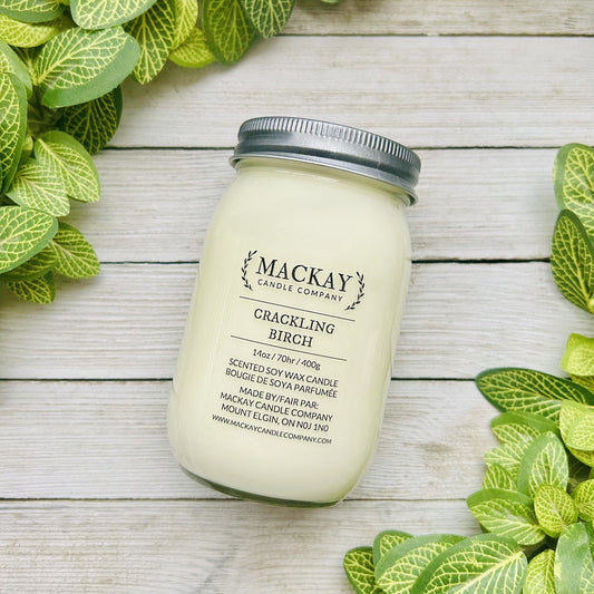 Crackling Birch Large Mason Jar