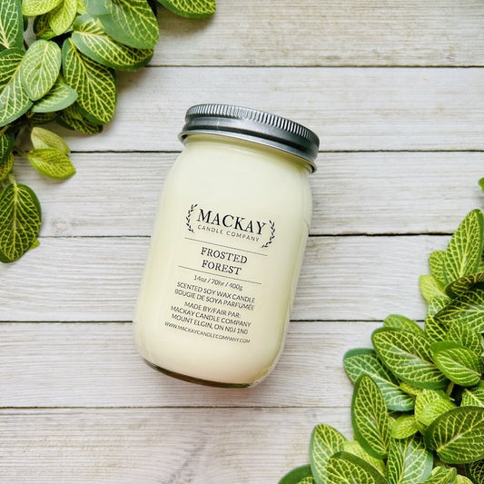 Frosted Forest Large Mason Jar