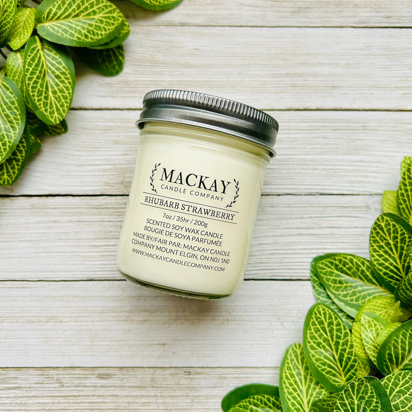 Rhubarb Strawberry Small Mason Jar