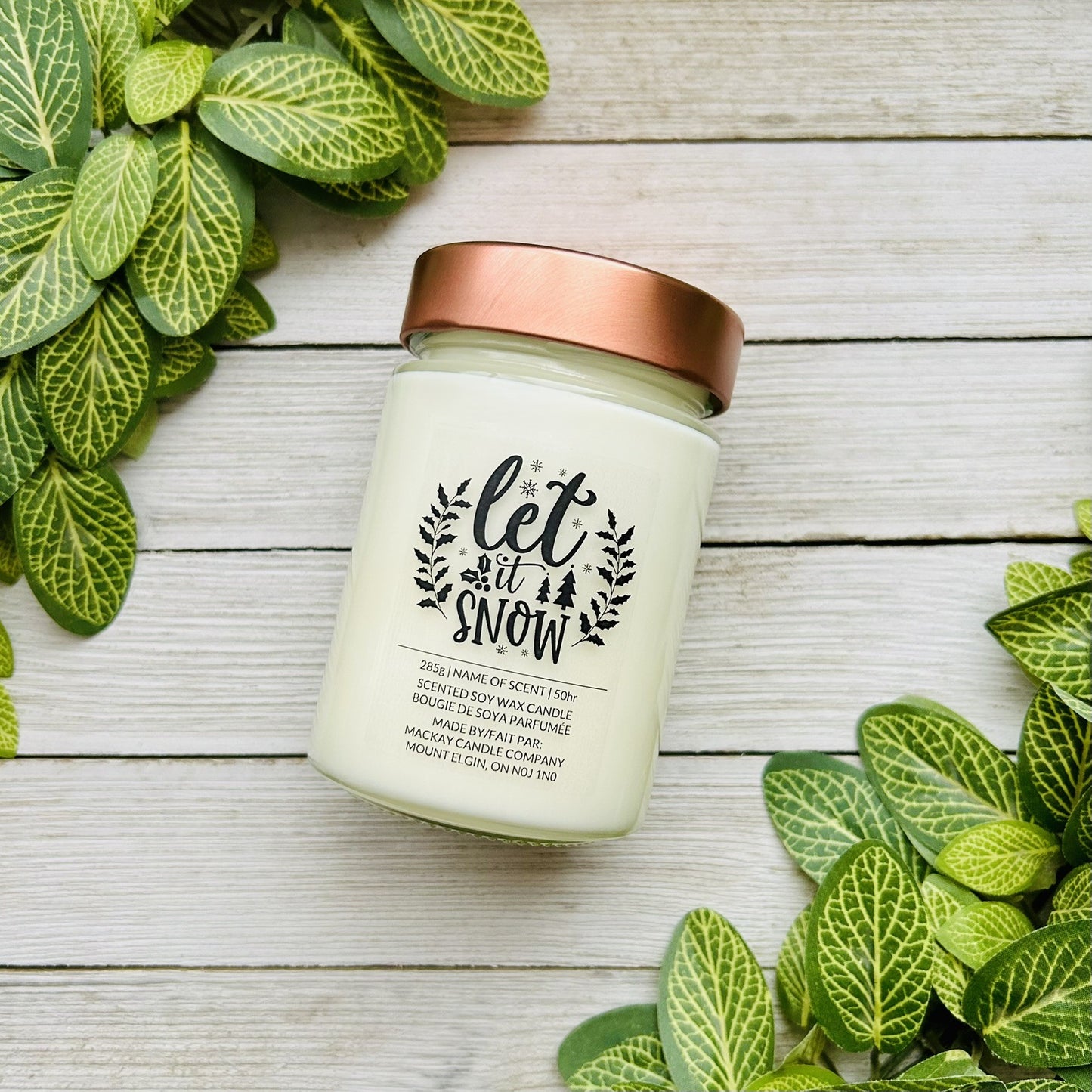 'Let It Snow' Saying Candle (Library Jar)