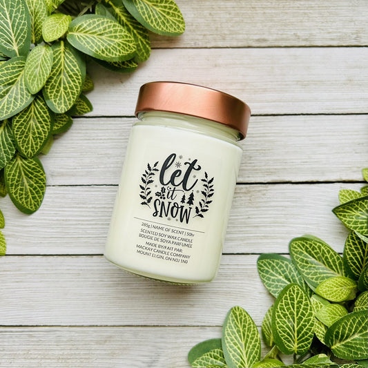 'Let It Snow' Saying Candle (Library Jar)