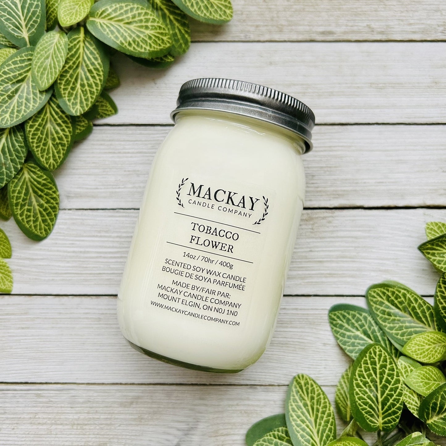 Tobacco Flower Large Mason Jar