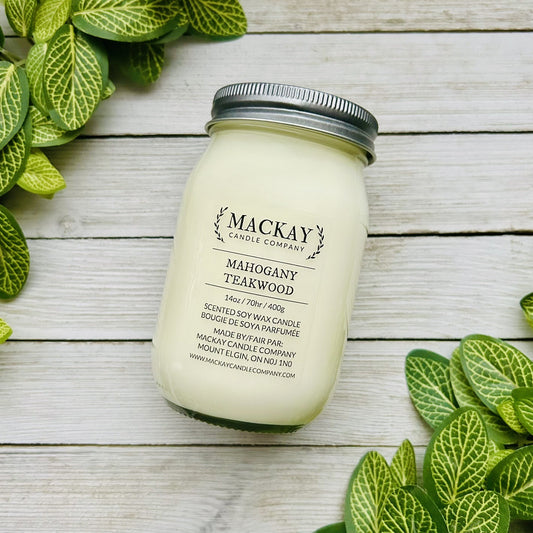 Mahogany Teakwood Large Mason Jar