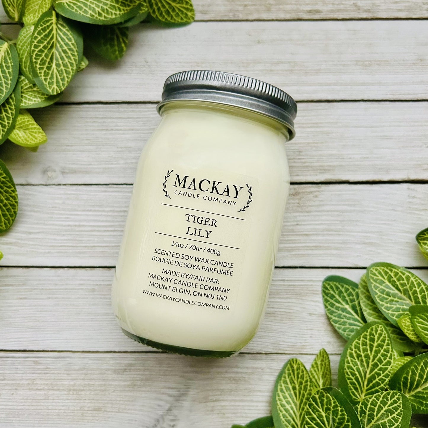 Tiger Lily Large Mason Jar