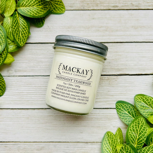 Mahogany Teakwood Small Mason Jar