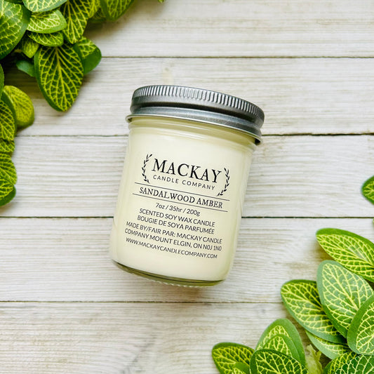 Sandalwood Amber Small Mason Jar