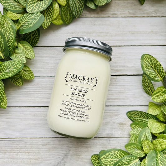 Sugared Spruce Large Mason Jar