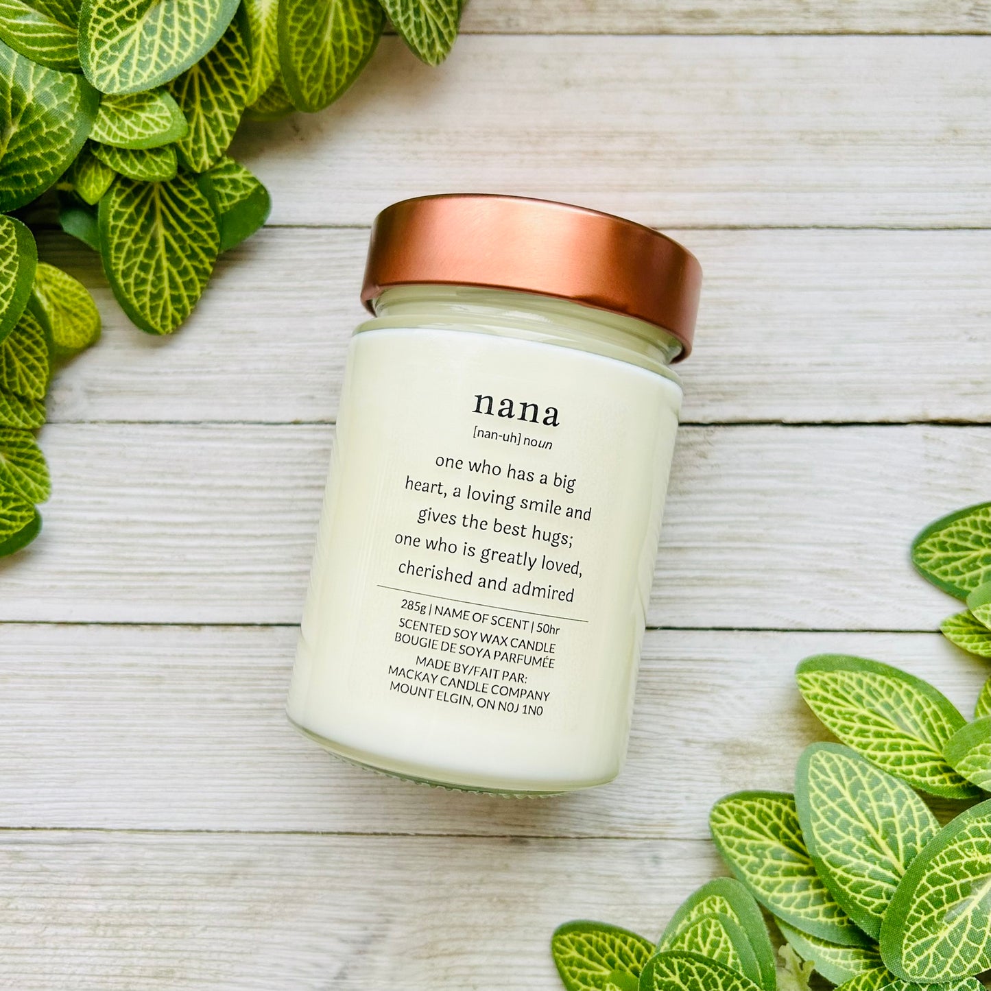 'nana' Definition Candle (Library Jar)