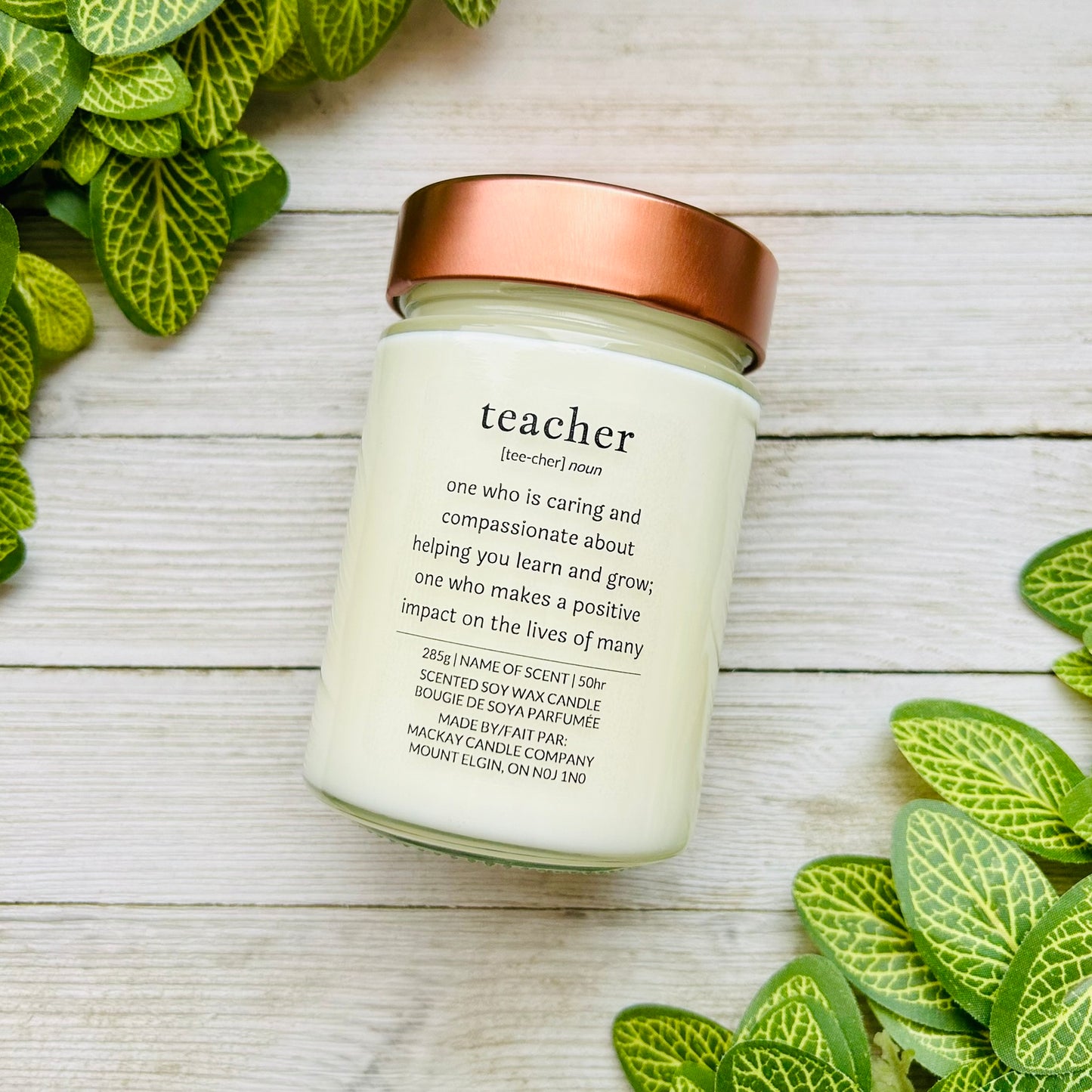 'teacher' Definition Candle (Library Jar)