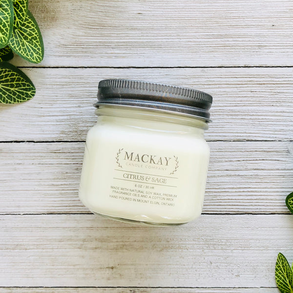 Citrus & Sage Small Mason Jar
