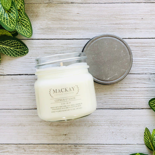 Citrus & Sage Small Mason Jar