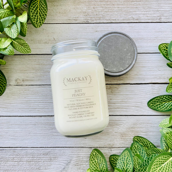 Just Peachy Large Mason Jar