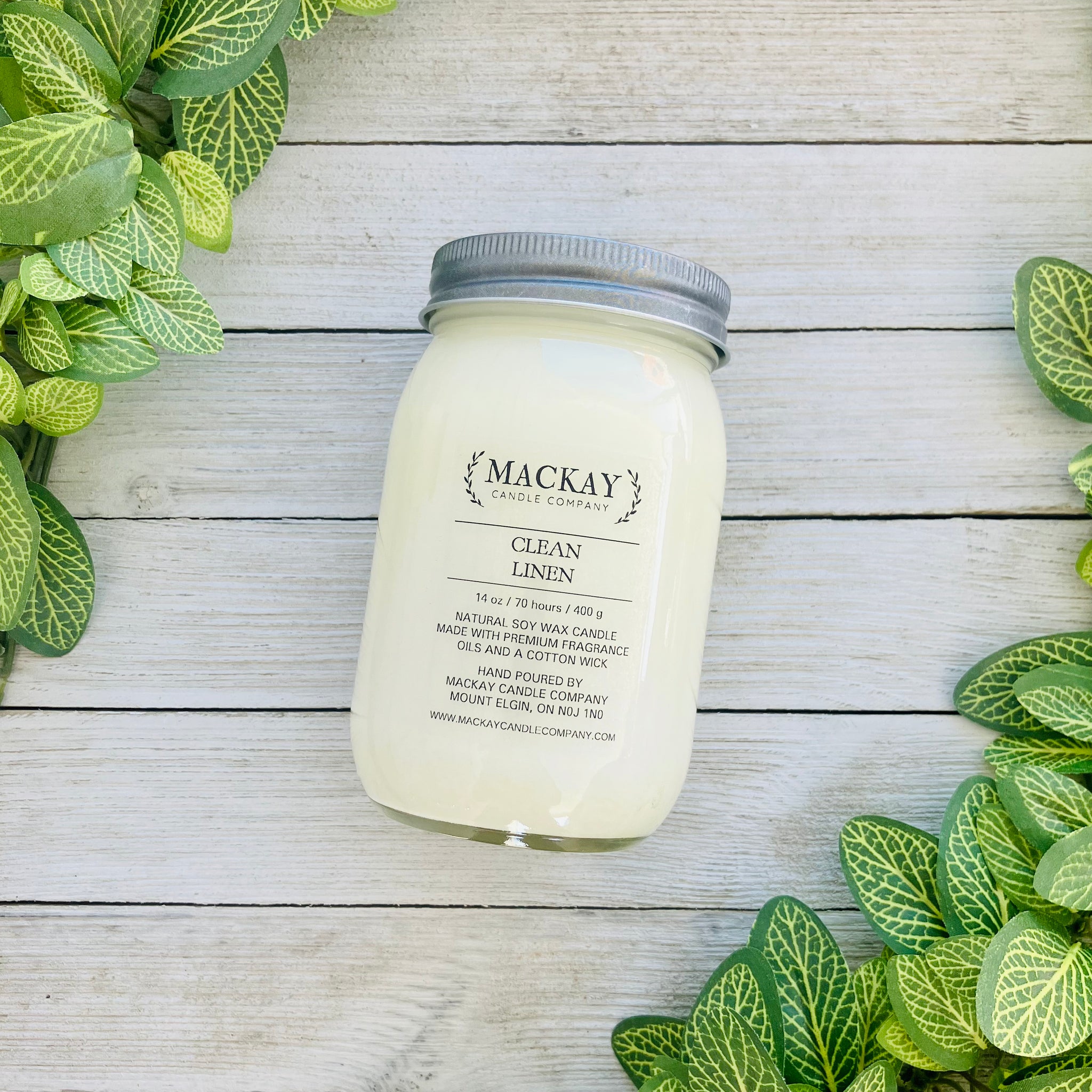 Clean Linen Large Mason Jar